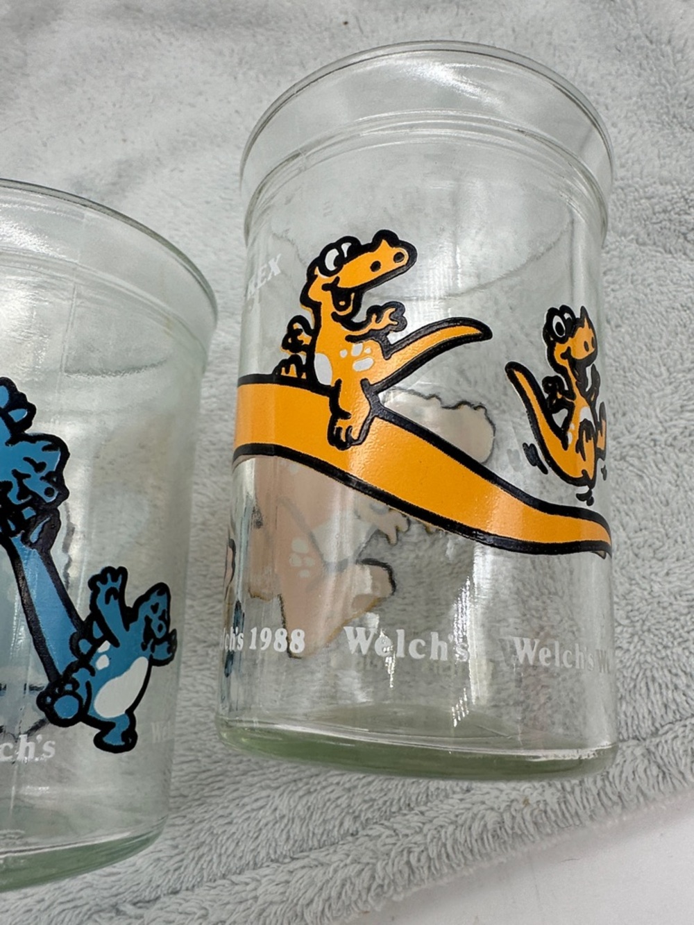 Vintage Welch’s Dinosaur Series 1988 Glass Tumbler Set-Jelly Glasses-Set of 2 - Picture 11 of 11
